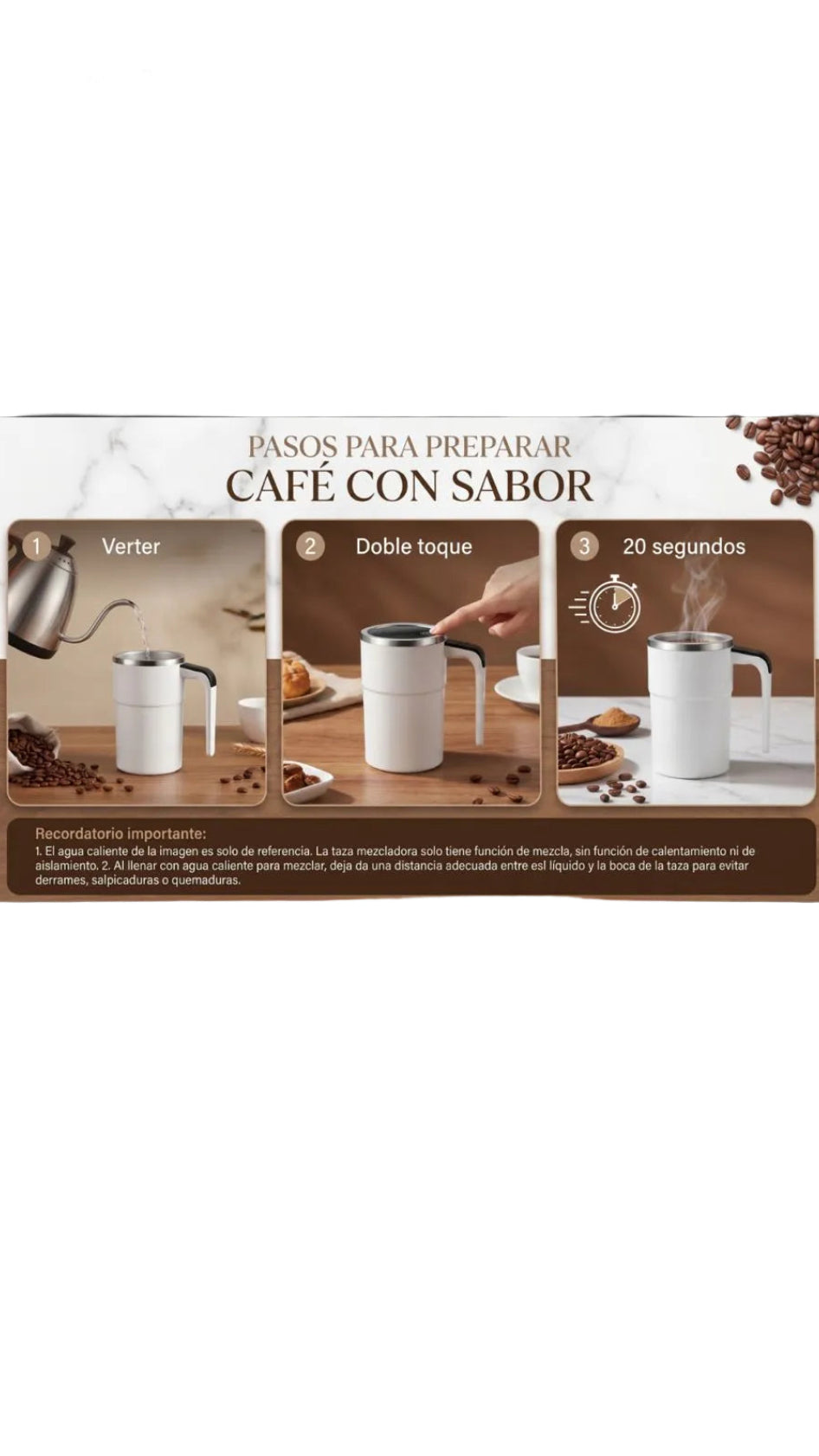 Taza mezcladora de Café Portátil